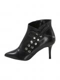 Leder-Stiefelette schwarz