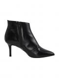 Leder-Stiefelette schwarz