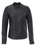 Lederimitat-Bikerjacke schwarz