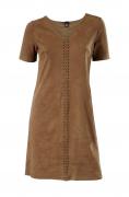 Lederimitatkleid cognac