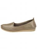 Lederslipper taupe-metallic