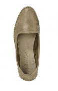 Lederslipper taupe-metallic