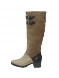 Lederstiefel hellbraun-beige