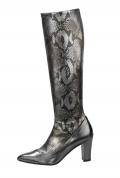 Lederstiefel mint-silber-metallic