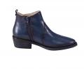 Lederstiefelette blau