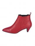 Lederstiefelette rot