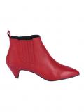 Lederstiefelette rot