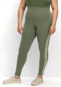 Leggings mit seitlichem Galonstreifen khaki