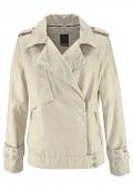 Leinen-Bikerjacke beige