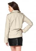 Leinen-Bikerjacke beige