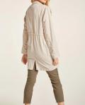 Leinen-Longjacke beige