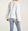 Leinenjacke mit Spitze offwhite