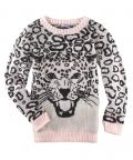 Leo-Pullover puder-schwarz