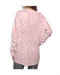 Lochmusterpullover rosa