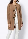 Longblazer mit Volant beige