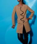 Longblazer mit Volant beige