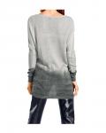 Longpullover mit Druck grau