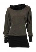 Longpullover oliv-schwarz