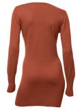 Longpullover terracotta