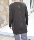 Longstrickjacke anthrazit