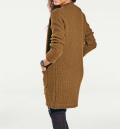 Longstrickjacke braun