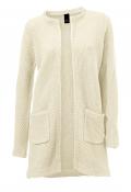 Longstrickjacke creme