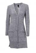 Longstrickjacke grau