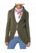 Longstrickjacke khaki