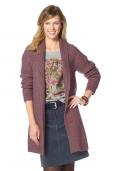 Longstrickjacke mauve