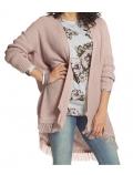 Longstrickjacke rosa