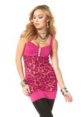 Longtop mit Strass pink