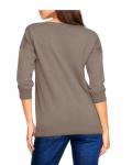 Luxus-2-in-1 Pullover taupe-creme