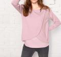 Luxus-2-in1-Pullover rosé