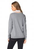 Marken-2-in-1 Pullover beige-grau