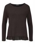 Marken-2-in-1-Pullover braun