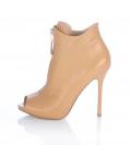 Marken-Ankle-Boot beige