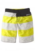 Marken-Badeshorts weiß-gelb-braun