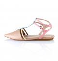 Marken-Ballerina beige-bunt