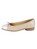 Marken-Ballerina beige-weiß