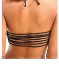 Marken-Bandeau-Bikini schwarz C/D-Cup