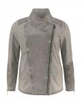 Marken-Bikerjacke grau