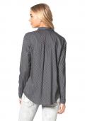 Marken-Bluse grau-schwarz