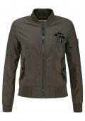 Marken-Bomberjacke khaki