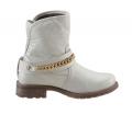 Marken-Boots mit Kette offwhite