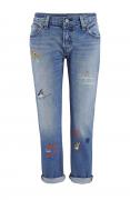 Marken-Boyfriendjeans hellblau 34 inch