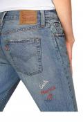 Marken-Boyfriendjeans hellblau 34 inch