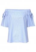 Marken-Carmenbluse hellblau