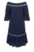 Marken-Carmenkleid marine