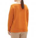 Marken-Carré-Langarmshirt rostorange