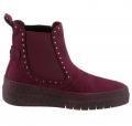 Marken-Chelseaboot mit Nieten merlot